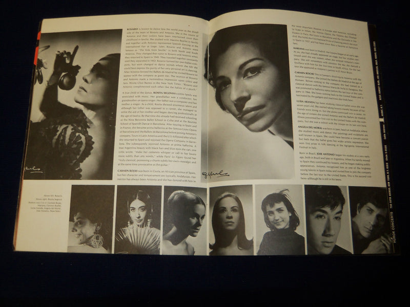 1968 ANTONIO AND THE BALLETS DE MADRID PROGRAM - ROSITA SEGOVIA - J 5102