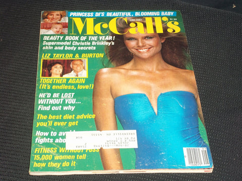 1983 MAY MCCALL'S MAGAZINE - CHRISTIE BRINKLEY FRONT COVER - E 587