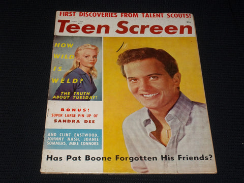 1960 AUGUST TEEN SCREEN MAGAZINE - PAT BOONE FRONT COVER - E 3885
