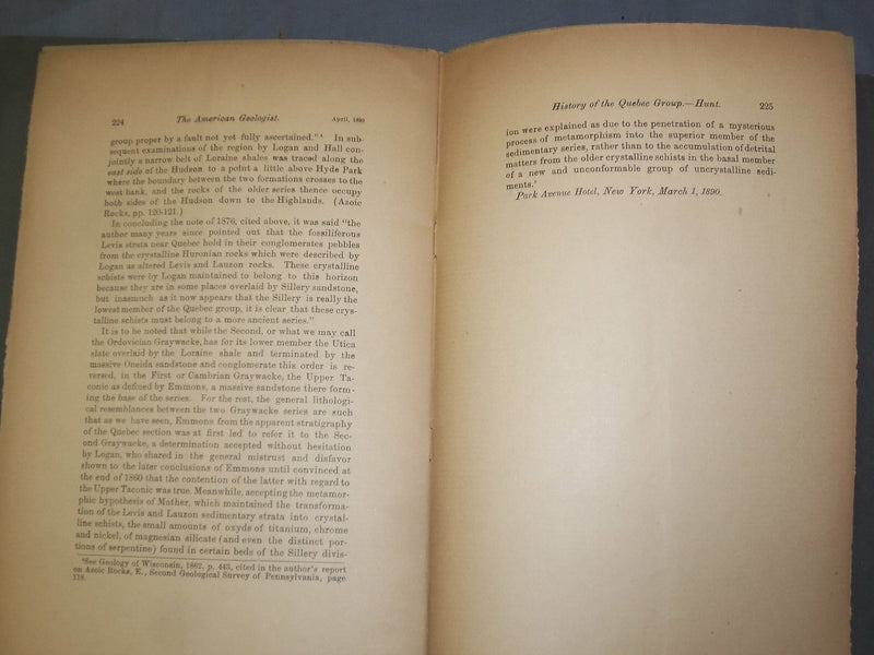 1890 THE GEOLOGICAL HISTORY OF THE QUEBEC GROUP - J 4893