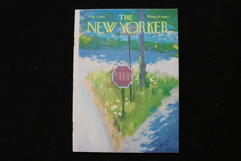 1968 AUGUST 3 NEW YORKER MAGAZINE - GREAT ILLUSTRATED COVER - NY 2757