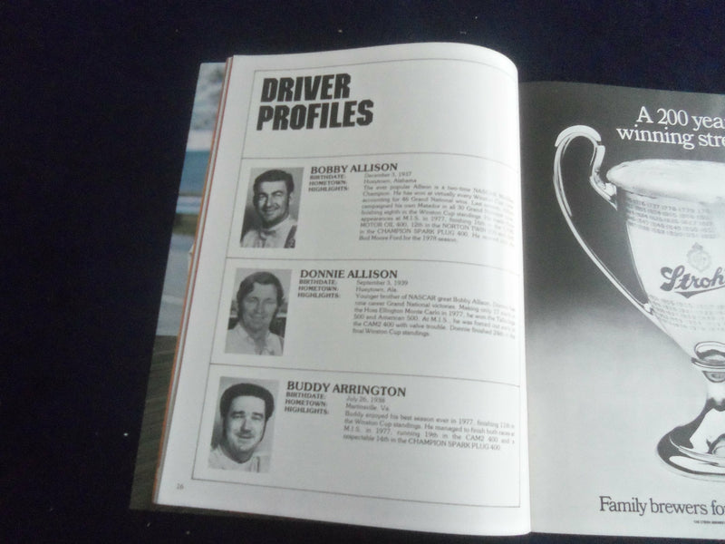 1978 AUGUST 20 CHAMPION SPARK PLUG 400 RACING PROGRAM - SP 3804H