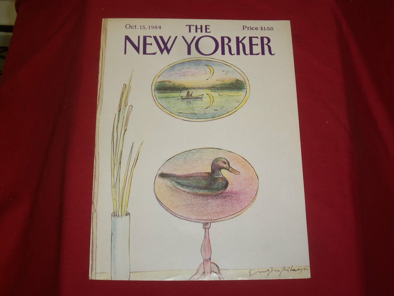 1984 OCTOBER 15 NEW YORKER MAGAZINE FRONT COVER ONLY - GREAT ART FOR FRAMING
