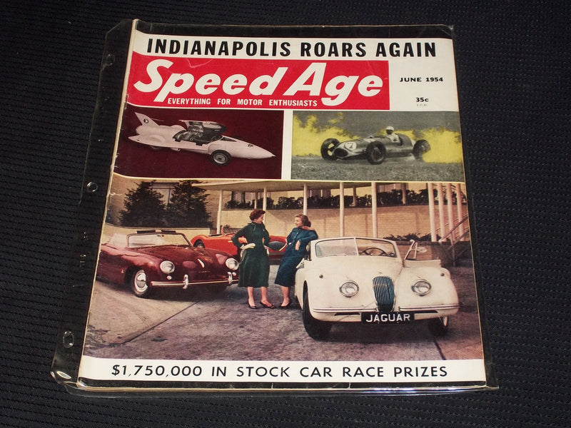 1954 JUNE SPEED AGE MAGAZINE - NICE RACING FRONT COVER - E 1980