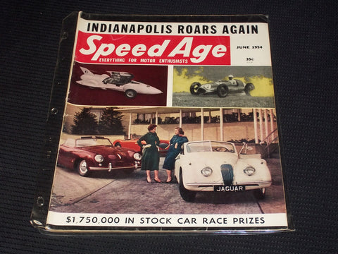 1954 JUNE SPEED AGE MAGAZINE - NICE RACING FRONT COVER - E 1980