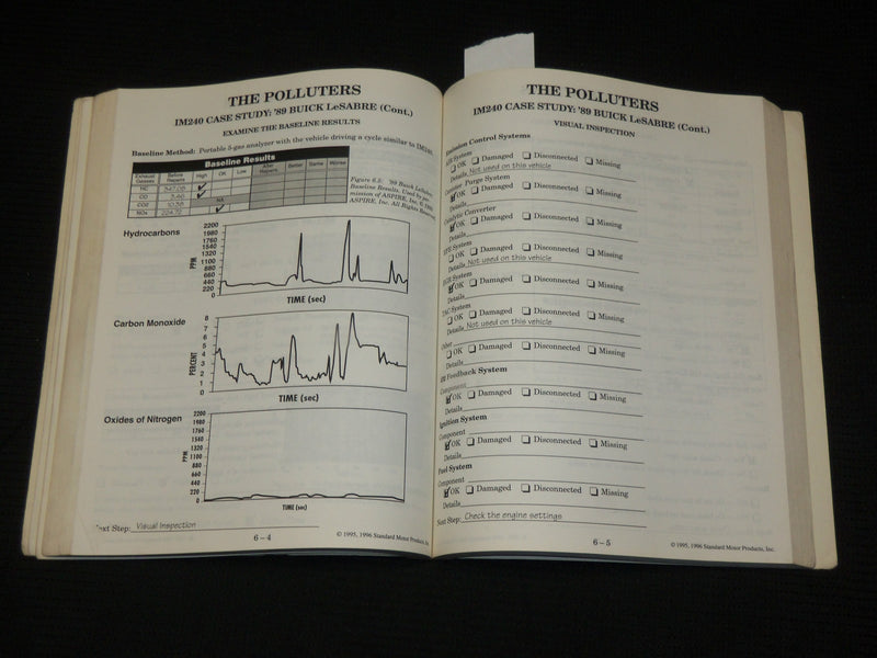 1996 ADVANCED EMISSION DIAGNOSTICS STANDARD MOTORS GUIDE BOOK - R 706S