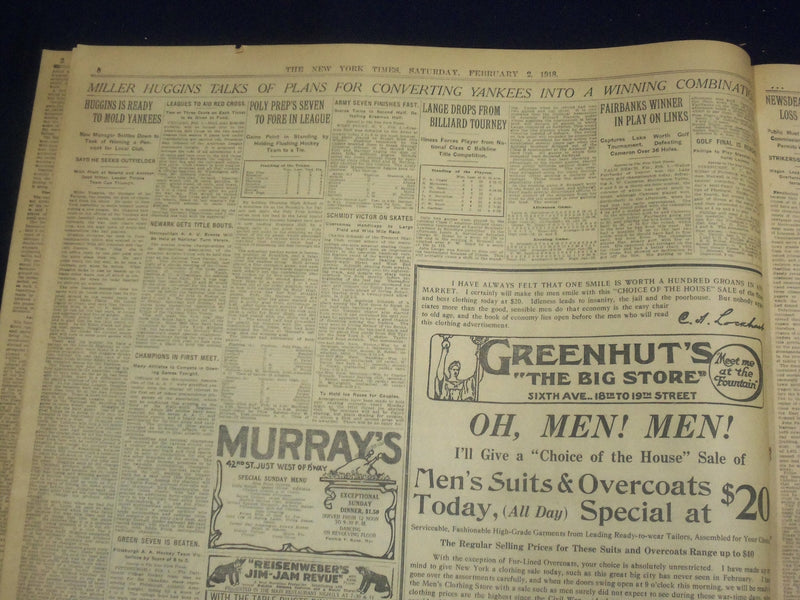 1918 FEBRUARY 2 NEW YORK TIMES - ARMY THREAT TO CRUSH BERLIN STRIKE - NT 8228