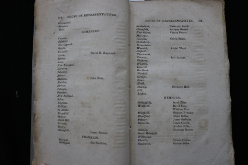 1818 RESOLVES OF THE GENERAL COURT OF MASSACHUSETTS - SOFTCOVER BOUND - K 2884