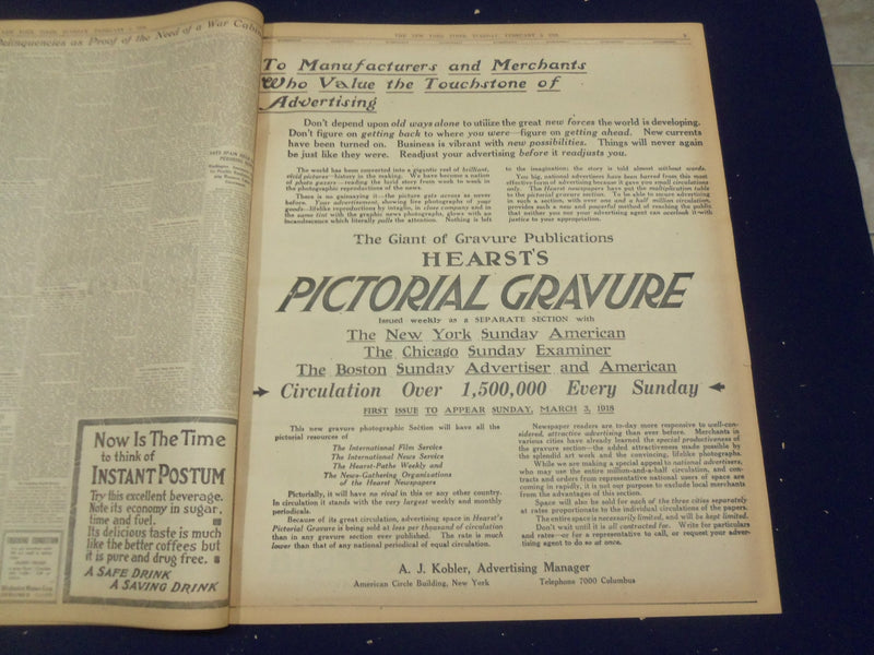 1918 FEBRUARY 5 NEW YORK TIMES - GERMAN STRIKE BROKEN BY ARMY - NT 8231