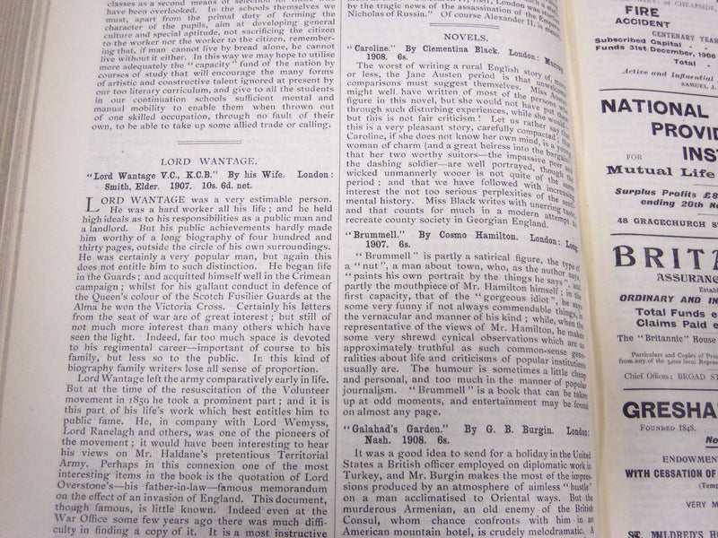 1908 SATURDAY REVIEW 2 BOUND VOLUMES - COMPLETE YR- PUBLISHED IN LONDON - R 1090