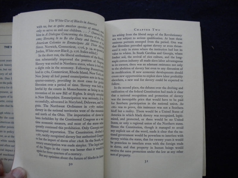 1972 THE WHITE USE OF BLACKS IN AMERICA HARDCOVER BOOK BY DAN LACY - KD 8016