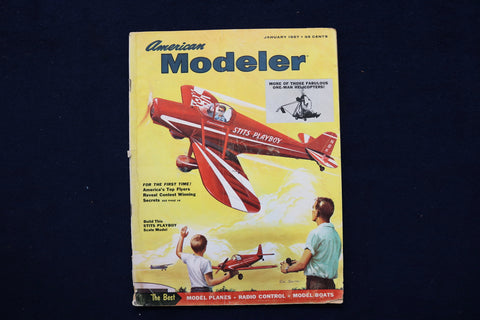 1957 JANUARY AMERICAN MODELER MAGAZINE - STITS PLAYBOY COVER - E 11438