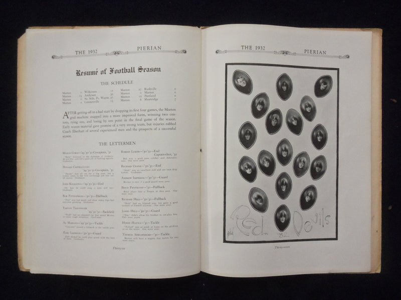 1932 PIERIAN MORTON HIGH SCHOOL YEARBOOK - RICHMOND, INDIANA - YB 1926F