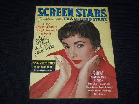 1959 APRIL SCREEN STARS TV & RECORD STARS MAGAZINE - ELIZABETH TAYLOR - E 15922