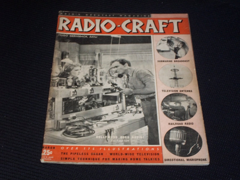 1939 MARCH RADIO-CRAFT MAGAZINE VERY NICE COVERS & ADS - E 386