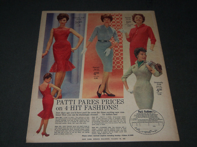1961 NOVEMBER 26 NEW YORK MIRROR MAGAZINE - JANIS PAIGE COVER - J 2841