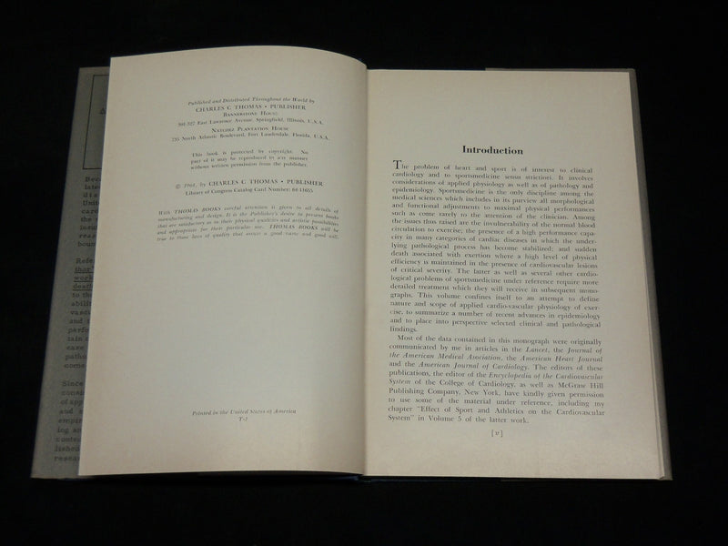 1964 HEART AND SPORT HARDCOVER BOOK BY ERNST JOKL - KD 2768M