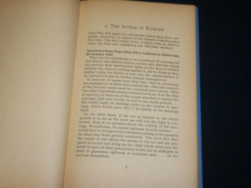 1964 THE PILL AND BIRTH REGULATION HARDCOVER BOOK EDITED BY LEO PYLE - KD 6468