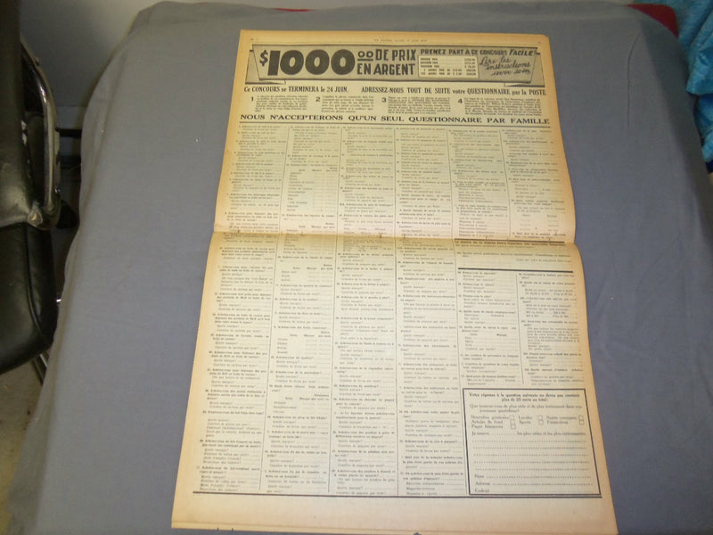 1939 JUNE 19 LA PATRIE NEWSPAPER-FRENCH -REVOLTE AU PENITENCIER DE ST-VIN-FR1968