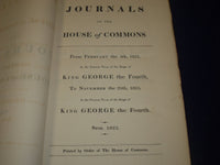 1823 JOURNALS OF THE HOUSE OF COMMONS - KING GEORGE IV 4TH YEAR REIGN - KD 4H