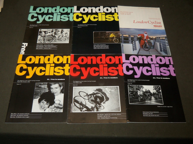 1990-1993 LONDON CYCLIST MAGAZINE LOT OF 14 ISSUES - O 3249