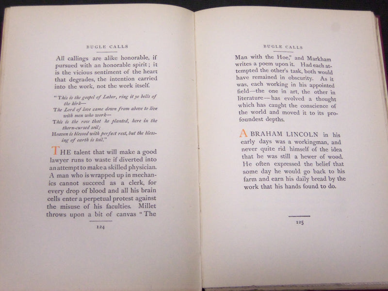 1901 BUGLE CALLS BY BENJAMIN WOOD HARDCOVER BOOK - KD 5789