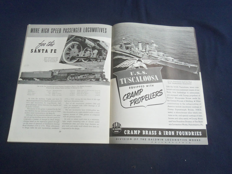1941 NOVEMBER BALDWIN LOCOMOTIVES MAGAZINE - GREAT COVER AND PHOTOS - SP 6482L