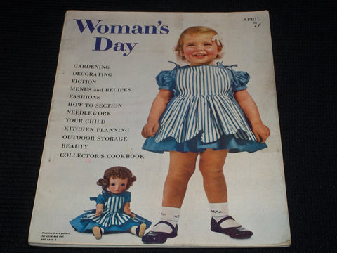 1957 APRIL WOMAN'S DAY MAGAZINE VERY NICE COVER & INSIDE PAGES - E 3803