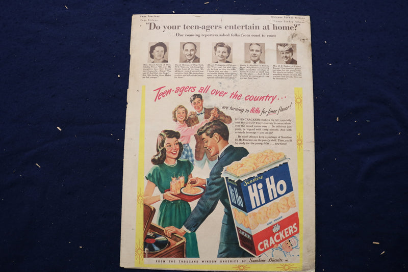 1946 JUNE 23 CHICAGO TRIBUNE MAGAZINE - VIVIAN BLAINE COVER - E 22833