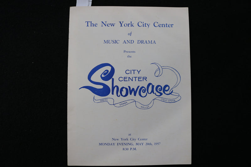 1957 MAY 20 THE NEW YORK CITY CENTER SHOWCASE PROGRAM - K 2292