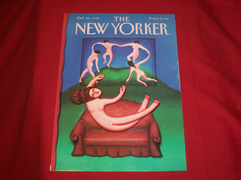 1992 OCTOBER 26 NEW YORKER MAGAZINE FRONT COVER ONLY - GREAT ART FOR FRAMING