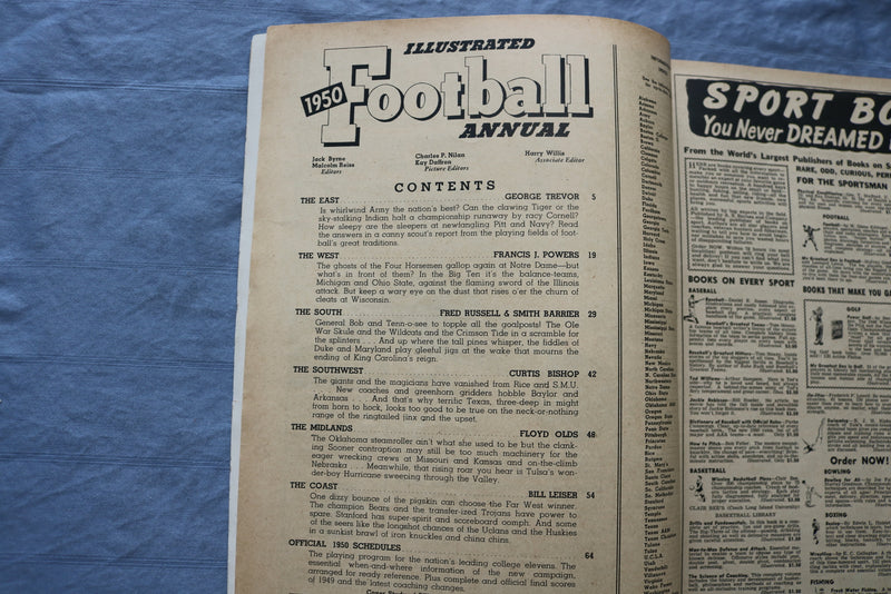 1950 ILLUSTRATED FOOTBALL ANNUAL MAGAZINE - BILLY COX COVER - ST 5506N