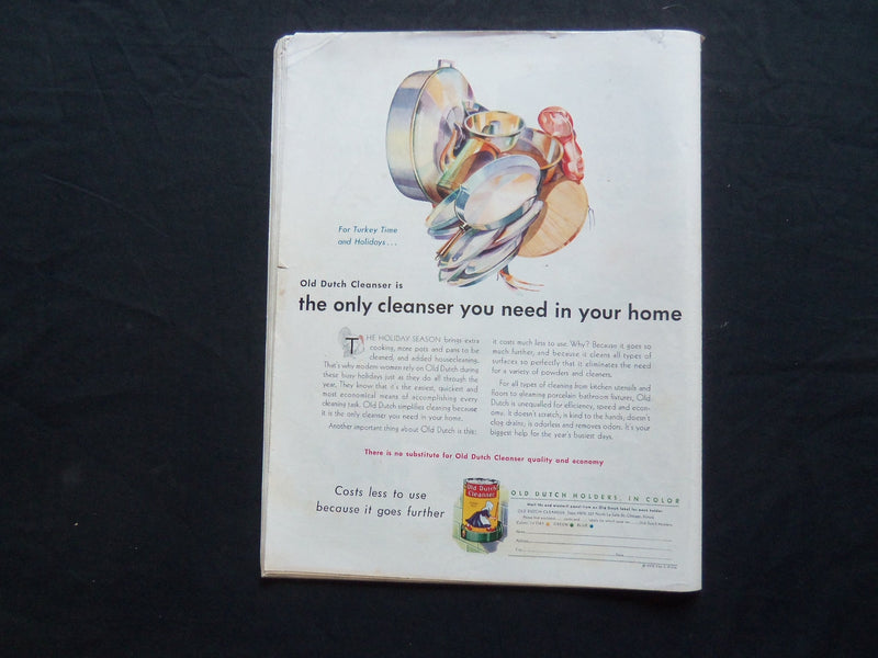 1932 NOVEMBER 12 THE SATURDAY EVENING POST MAGAZINE - ILLUSTRATED COVER -SP 1489