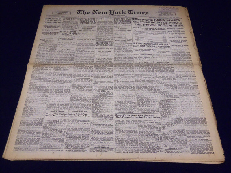 1930 APRIL 14 NEW YORK TIMES - WOMEN WETS PROTEST HERE - NT 3894
