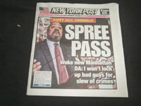 2022 JANUARY 5 NEW YORK POST NEWSPAPER - ALVIN BRAGG: WON'T LOCK UP BAD GUYS