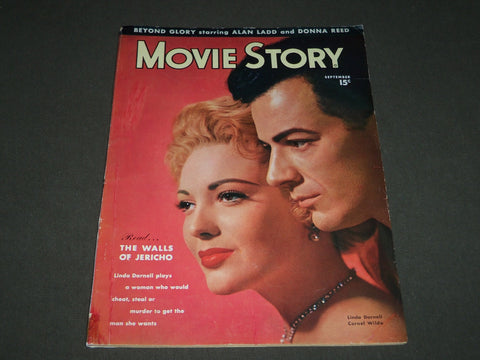 1948 SEPTEMBER MOVIE STORY MAGAZINE - LINDA DARNELL & CORNEL WILDE COVER - M 72