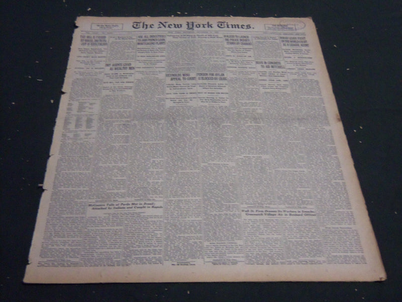 1925 DECEMBER 19 NEW YORK TIMES - MOVE IN CONGRESS TO AID MITCHELL - NT 5400