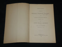 1878 GEORGE FANCIS THAYER FUNERAL SERVICE SERMON BY A. P. PUTNAM - J 6077