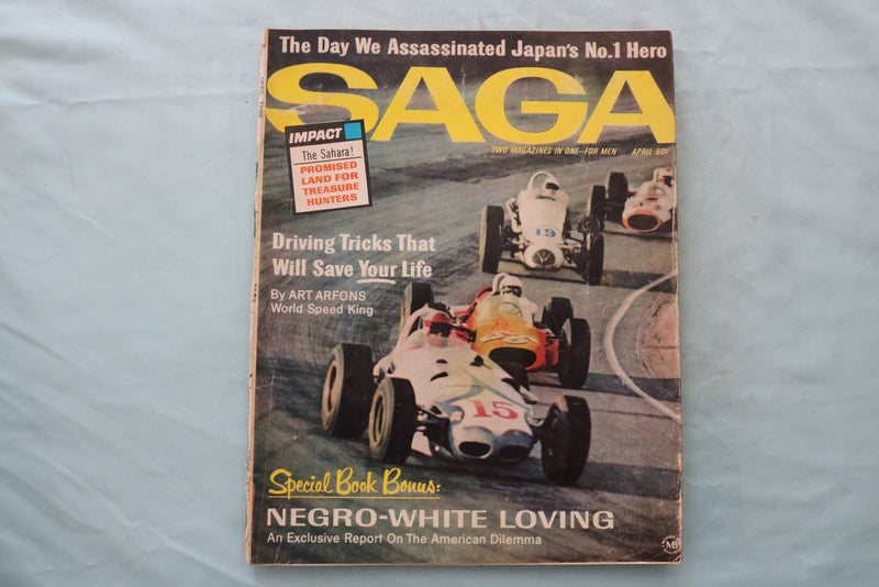 1965 APR SAGA MAGAZINE - DRIVING TRICKS THAT WILL SAVE YOUR LIFE COVER - E 26660