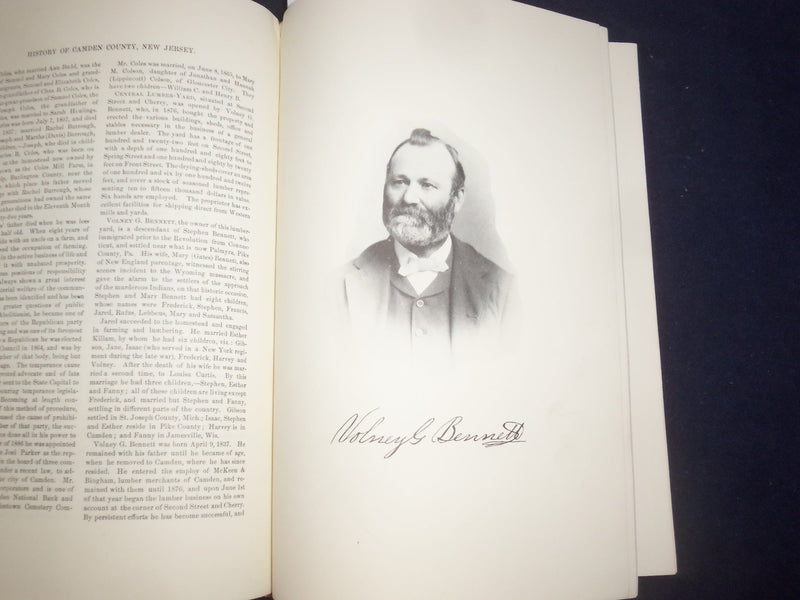 1974 THE HISORY OF CAMDEN COUNTY BICENTENNIAL EDITION HARDCOVER BOOK - KD 9086