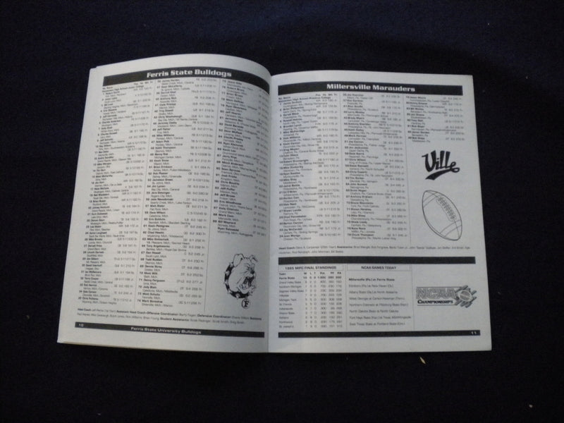 1995 NOV 18 NCAA DIV II PROGRAM - MILLERSVILLE UNIV VS FERRIS STATE UNIV- J 8346