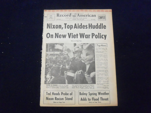 1969 MAR 24 BOSTON RECORD AMERICAN NEWSPAPER-NIXON, NEW VIET WAR POLICY -NP 6339
