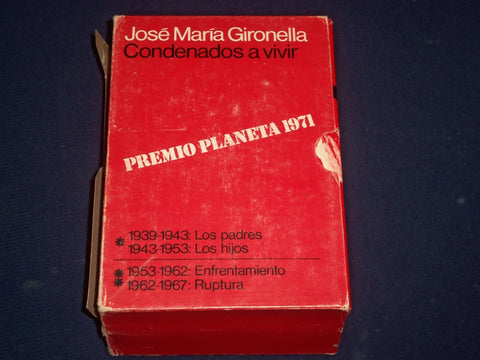1971 CONDENADOS A VIVIR BOXED SET OF 2 VOLUME 1 & 2 BY JOSE GIRONELLA - KD 2575