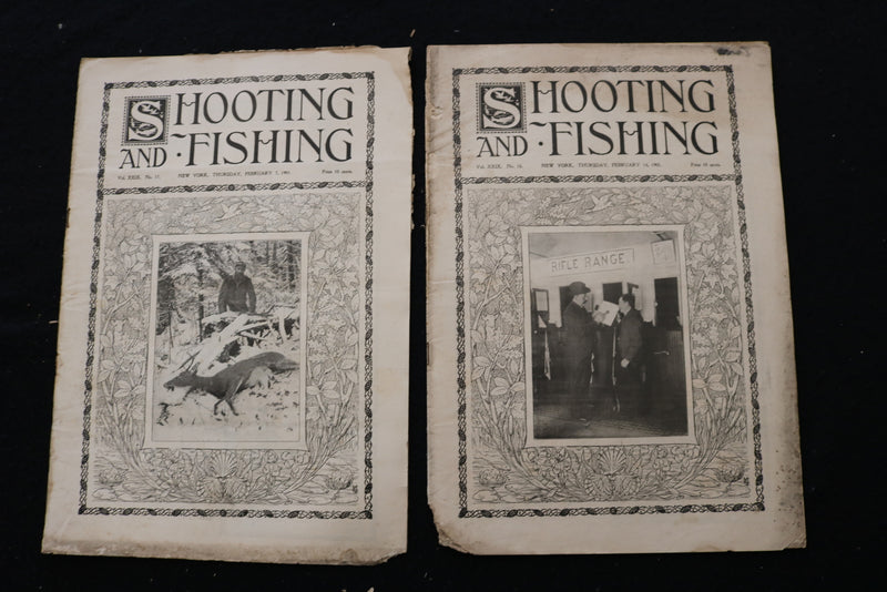 1901 SHOOTING AND FISHING MAGAZINE - LOT OF 19 - O 3696