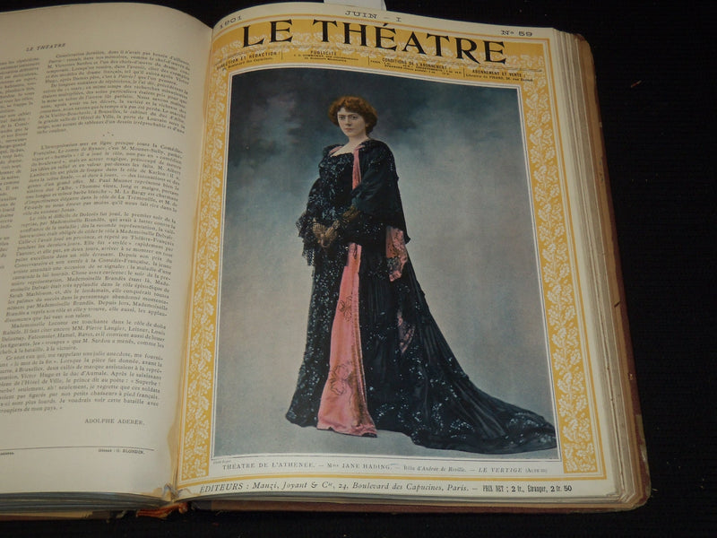 1901 JANUARY-JUNE LE THEATRE MAGAZINE BOUND VOLUME - 12 ISSUES - KD 2657D