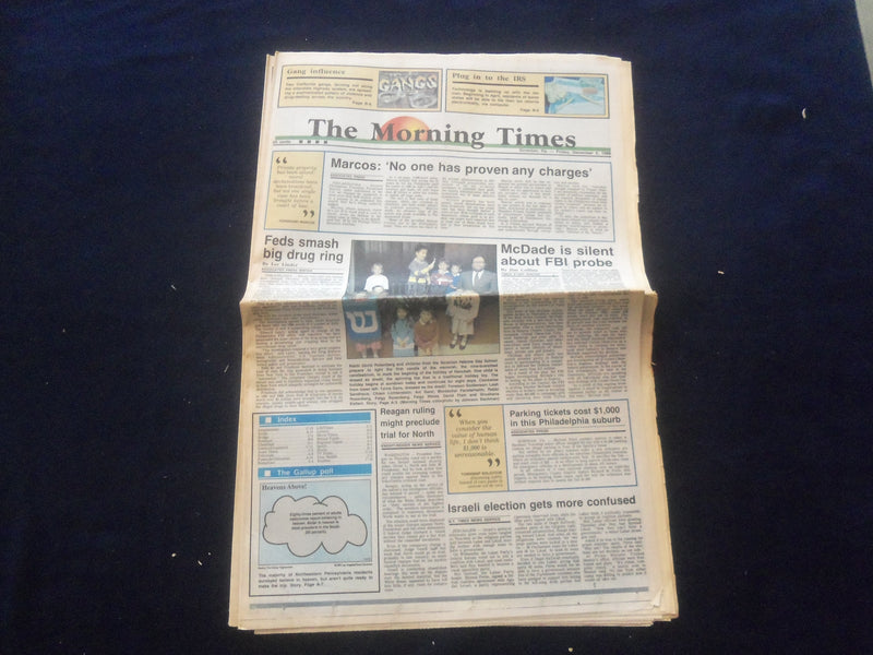 1988 DEC 2 THE MORNING TIMES NEWSPAPER-SCRANTON, PA- FERDINAND MARCOS - NP 6135