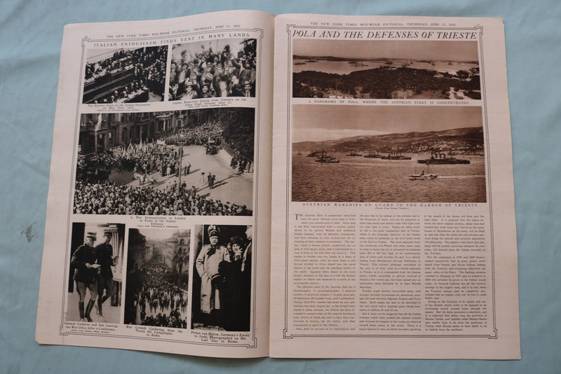 1915 JUNE 17 NEW YORK TIMES MID-WEEK PICTORIAL - KING VICTOR EMMANUEL - NP 9141