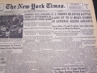 1950 OCTOBER 29 NEW YORK TIMES - U. S. TROOPS RE-ENTER BATTLE - NT 4562