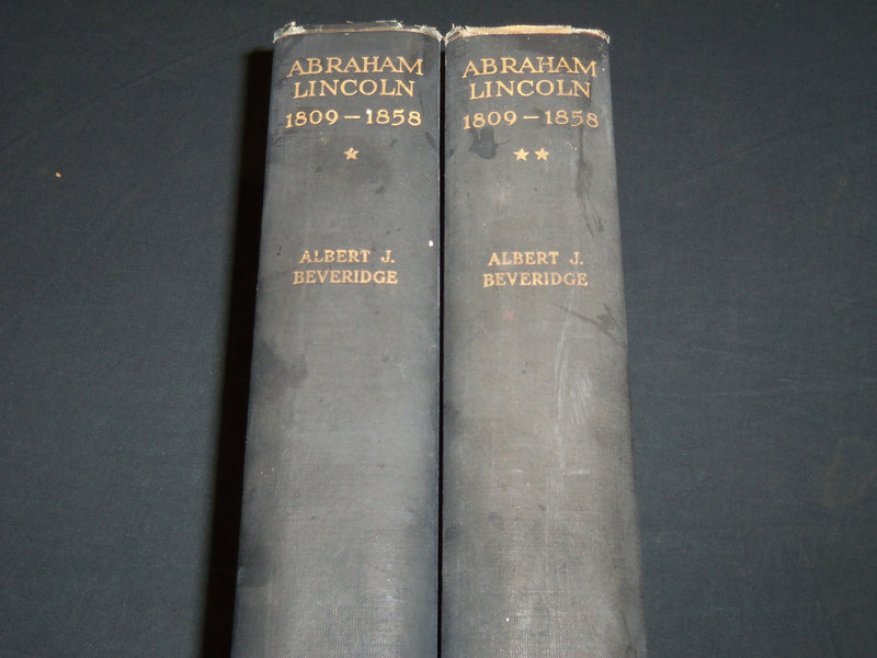 1928 ABRAHAM LINCOLN 1809-1858 BY ALBERT BEVERIDGE VOLUME 1 & 2 - KD 1398