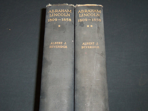1928 ABRAHAM LINCOLN 1809-1858 BY ALBERT BEVERIDGE VOLUME 1 & 2 - KD 1398